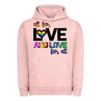 Pigment Salmon All For Love And Love For All Urban Hoodie - Bettercallsaul