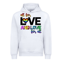 White All For Love And Love For All Urban Hoodie - Bettercallsaul
