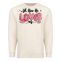 Sandshell oh how he loves us Premium Sweatshirt - MaliasSmallBusiness