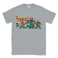 Heather Grey western happy easter Classic Tee - AdoDesignShop