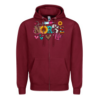 Burgundy western nurse life Zipper Hoodie - Artiststas