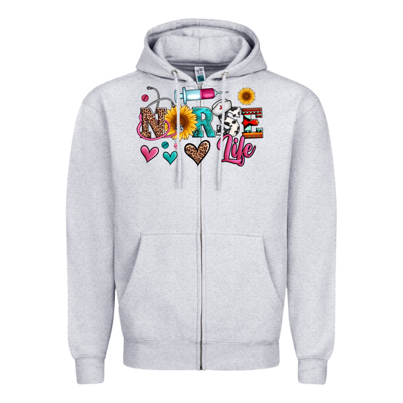 Western Nurse Life Zipper Hoodie by Artiststas | Teevron