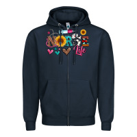 Navy western nurse life Zipper Hoodie - Artiststas