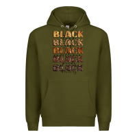 Army Green typography variations in animal and glitter textur Premium Hoodie - LillyAllenDesigns
