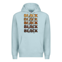 Blue Mist typography variations in animal and glitter textur Premium Hoodie - LillyAllenDesigns