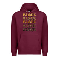 Burgundy typography variations in animal and glitter textur Premium Hoodie - LillyAllenDesigns