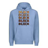 Colony Blue typography variations in animal and glitter textur Premium Hoodie - LillyAllenDesigns