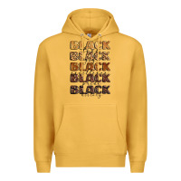 Mustard typography variations in animal and glitter textur Premium Hoodie - LillyAllenDesigns