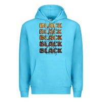 Ocean Blue typography variations in animal and glitter textur Premium Hoodie - LillyAllenDesigns