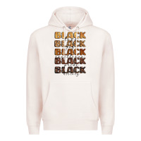 Pale Pink typography variations in animal and glitter textur Premium Hoodie - LillyAllenDesigns