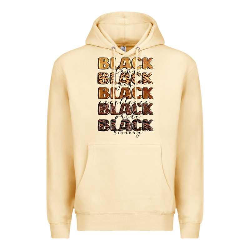 Typography Variations In Animal And Glitter Textur Premium Hoodie by LillyAllenDesigns | Teevron