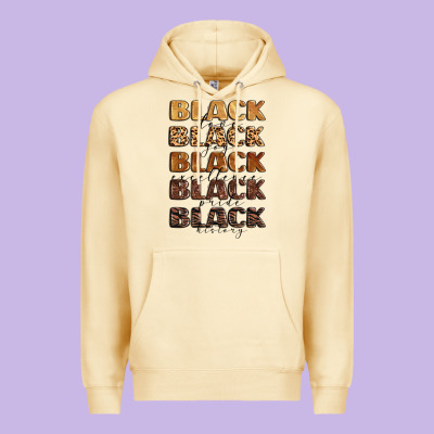 Typography Variations In Animal And Glitter Textur Premium Hoodie Designed By Lillyallendesigns