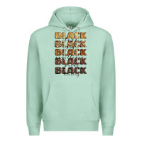 Seafoam typography variations in animal and glitter textur Premium Hoodie - LillyAllenDesigns