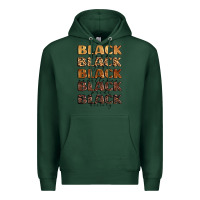 Sports Green typography variations in animal and glitter textur Premium Hoodie - LillyAllenDesigns