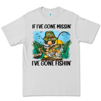 Dove Grey if i've gone missin' i've gone fishin' Premium Tee - BarkalooDesign