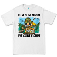White if i've gone missin' i've gone fishin' Premium Tee - BarkalooDesign