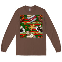 Chestnut christmas cake seamless pattern Long Sleeve Tee - BundleAndBundleShop