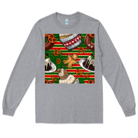 Heather Grey christmas cake seamless pattern Long Sleeve Tee - BundleAndBundleShop