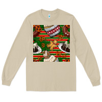 Christmas Cake Seamless Pattern Long Sleeve Tee | Teevron