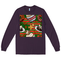 Plum christmas cake seamless pattern Long Sleeve Tee - BundleAndBundleShop