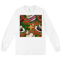 White christmas cake seamless pattern Long Sleeve Tee - BundleAndBundleShop