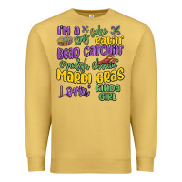 Antique Gold i'm a king cake eatin' mardi gras lovin' kinda gir Premium Sweatshirt - MaliasSmallBusiness