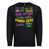 Black i'm a king cake eatin' mardi gras lovin' kinda gir Premium Sweatshirt - MaliasSmallBusiness