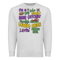 Dove Grey i'm a king cake eatin' mardi gras lovin' kinda gir Premium Sweatshirt - MaliasSmallBusiness