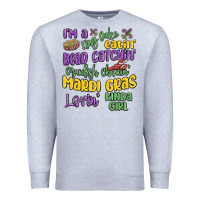 Heather Grey i'm a king cake eatin' mardi gras lovin' kinda gir Premium Sweatshirt - MaliasSmallBusiness