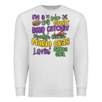 Oatmeal Heather i'm a king cake eatin' mardi gras lovin' kinda gir Premium Sweatshirt - MaliasSmallBusiness