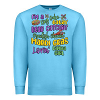 Ocean Blue i'm a king cake eatin' mardi gras lovin' kinda gir Premium Sweatshirt - MaliasSmallBusiness