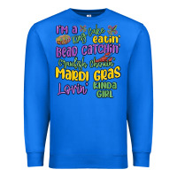 True Royal i'm a king cake eatin' mardi gras lovin' kinda gir Premium Sweatshirt - MaliasSmallBusiness