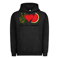 Pigment Black Peace Love Watermelon Urban Hoodie - Bettercallsaul