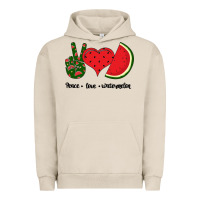 Pigment French Oak Peace Love Watermelon Urban Hoodie - Bettercallsaul