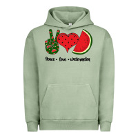 Pigment Oil Green Peace Love Watermelon Urban Hoodie - Bettercallsaul