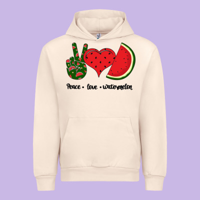 Peace Love Watermelon Urban Hoodie Designed By Bettercallsaul