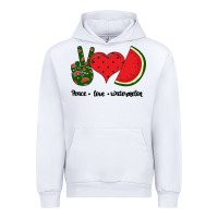 White Peace Love Watermelon Urban Hoodie - Bettercallsaul