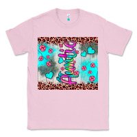 Bubblegum Pink auntie leopard turquoise Classic Tee - JahusDesignShop