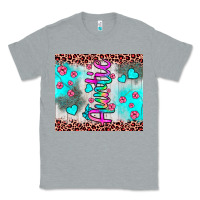 Heather Grey auntie leopard turquoise Classic Tee - JahusDesignShop