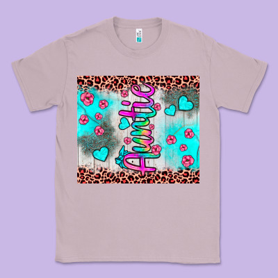 Auntie Leopard Turquoise Classic Tee Designed By Jahusdesignshop