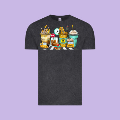 School Bus Coffee Cups Vintage Tee Designed By Zillion Design Studio