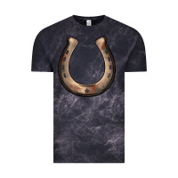 Cloud Black western horseshoe Vintage Tee - BarkalooDesign
