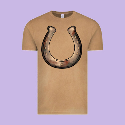 Western Horseshoe Vintage Tee Designed By Barkaloodesign