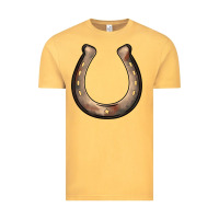 Vintage Mustard western horseshoe Vintage Tee - BarkalooDesign