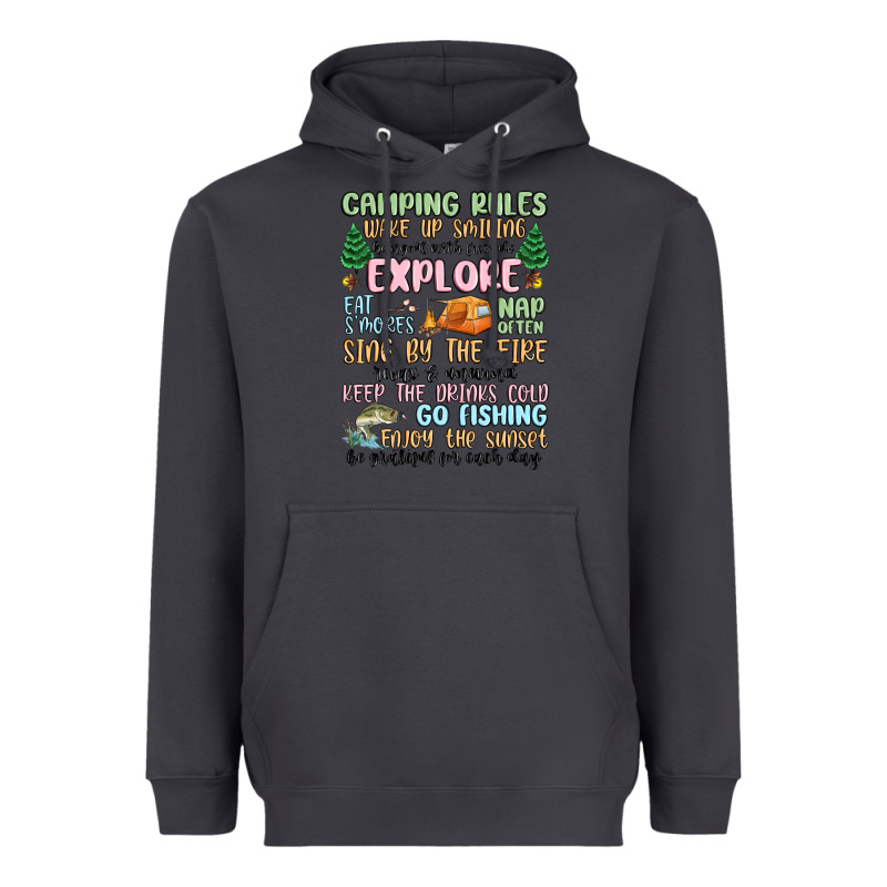 Camping Rules Heavyweight Hoodie by MaliasSmallBusiness | Teevron
