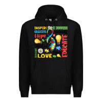 Black name puzzle ribbon of inspiration Premium Hoodie - LillyAllenDesigns