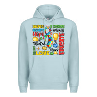 Blue Mist name puzzle ribbon of inspiration Premium Hoodie - LillyAllenDesigns