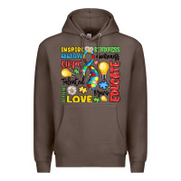 Coffee name puzzle ribbon of inspiration Premium Hoodie - LillyAllenDesigns