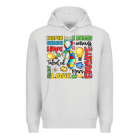 Dove Grey name puzzle ribbon of inspiration Premium Hoodie - LillyAllenDesigns