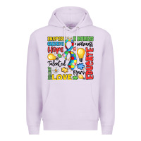 Lilac name puzzle ribbon of inspiration Premium Hoodie - LillyAllenDesigns